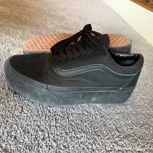Vans Women's Black Platform Sneakers